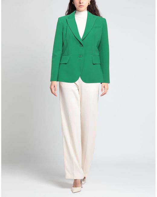 RUE DU BAC Green Blazer Polyester, Elastane
