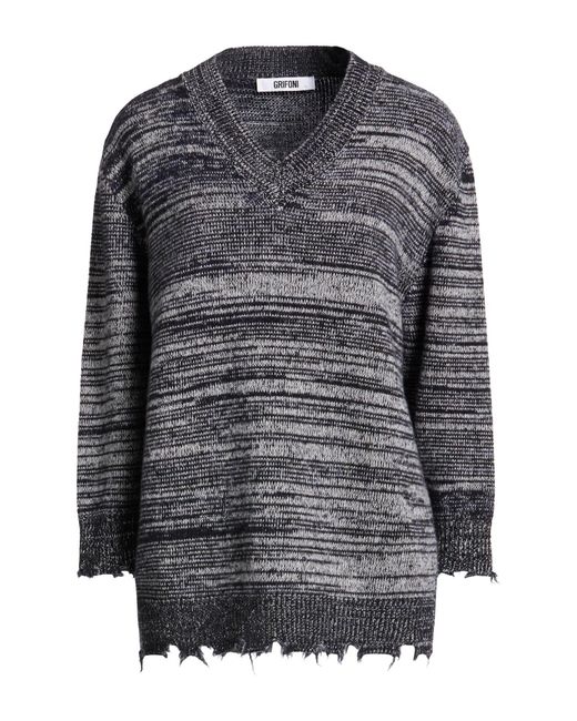 Grifoni Gray Midnight Sweater Virgin Wool