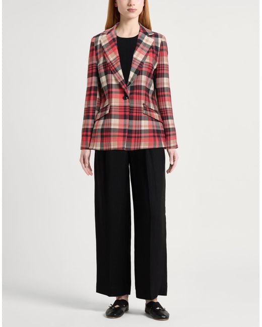 Gai Mattiolo Red Gm Blazer Polyester, Elastane
