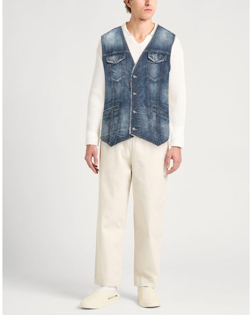 DSquared² Blue Denim Outerwear for men