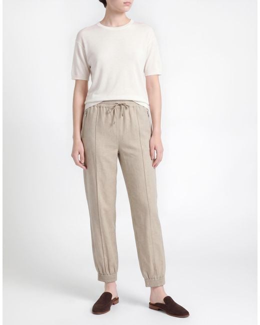 D.exterior Natural Pants Polyester, Viscose, Wool, Polyamide, Elastane