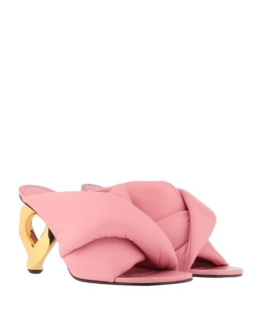 J.W. Anderson Pink Sandals Leather