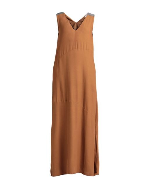 Fabiana Filippi Brown Maxi Dress