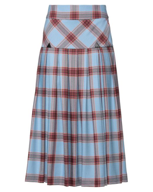 DSquared² Blue Midi Skirt