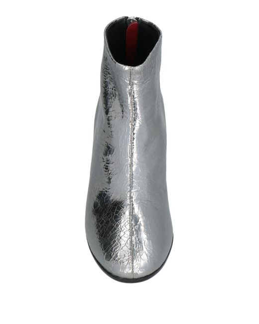 Halmanera Gray Ankle Boots Leather