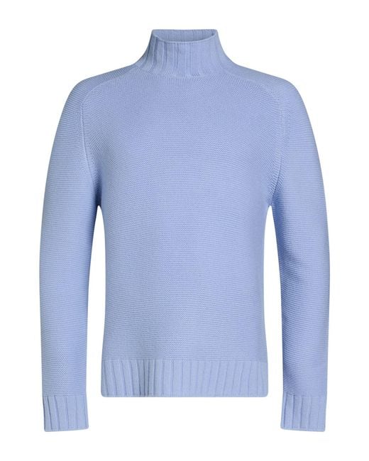Alpha Studio Blue Turtleneck for men
