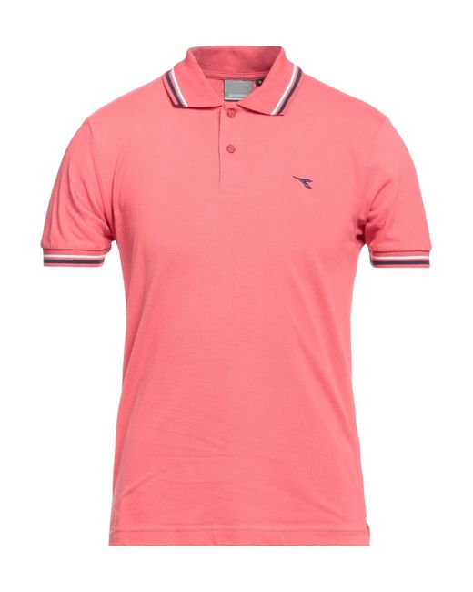 Diadora Pink Polo Shirt for men