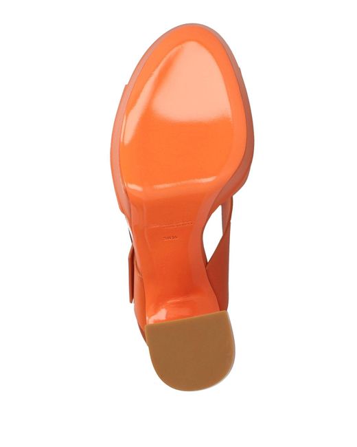 Santoni Orange Sandals Leather