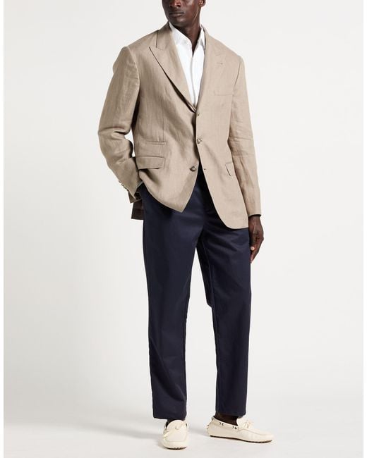 Brunello Cucinelli Natural Blazer Linen for men