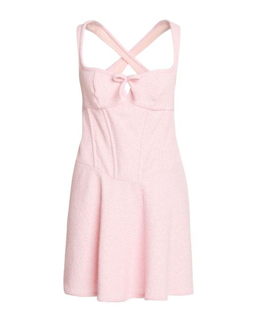 M I S B H V Pink Light Mini Dress Polyester, Cotton, Elastane