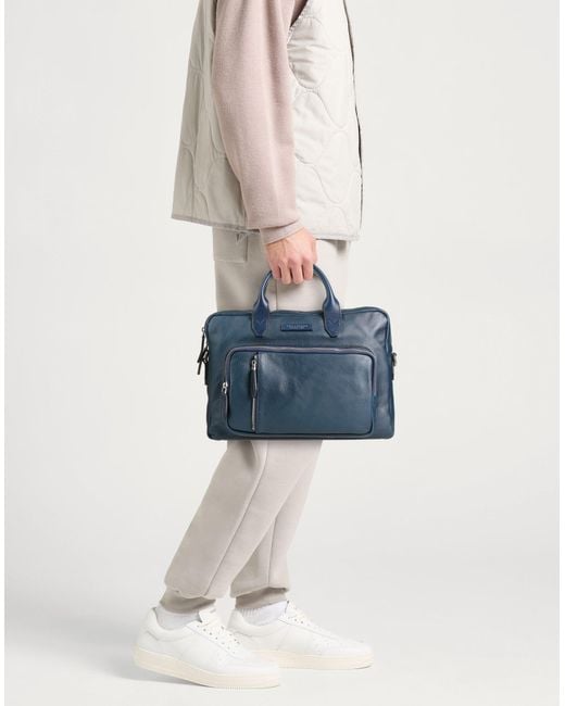 The Bridge Blue Handbag Leather for men