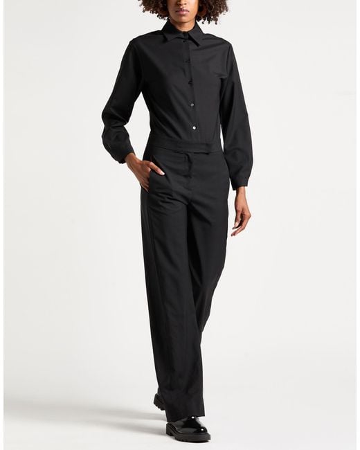 Dondup Black Jumpsuit Virgin Wool