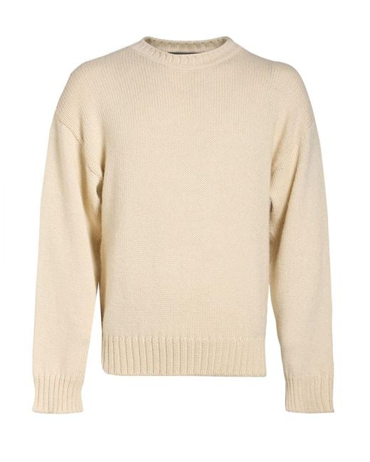 DSquared² Natural Ivory Sweater Alpaca Wool for men