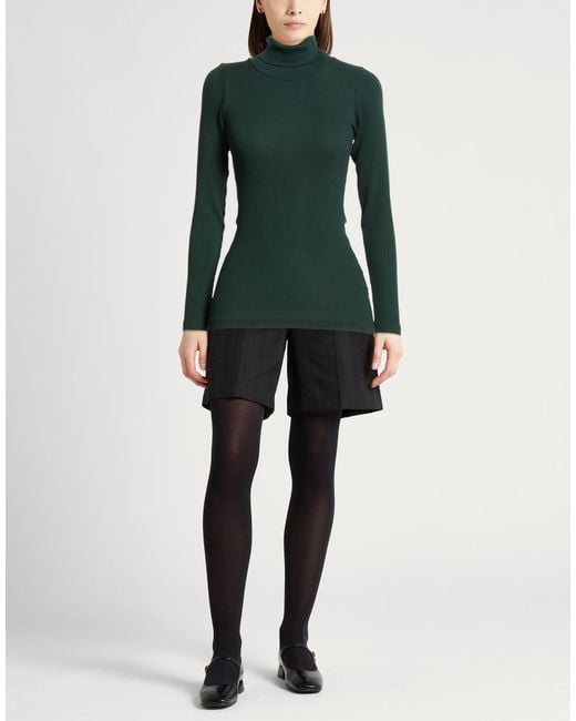 Crossley Green Dark Turtleneck Cotton, Elastane