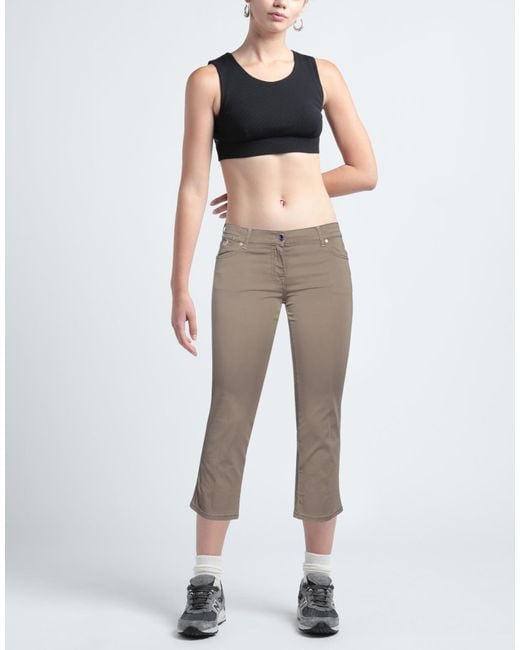 Jacob Cohen Gray Taupe Pants Cotton, Elastane