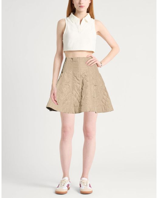Norma Kamali Natural Mini Skirts