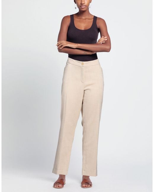 Xandres Natural Pants Viscose, Polyester, Elastane
