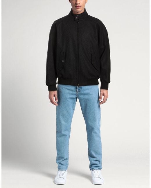 Baracuta Black Jacket Virgin Wool, Polyamide, Cashmere for men