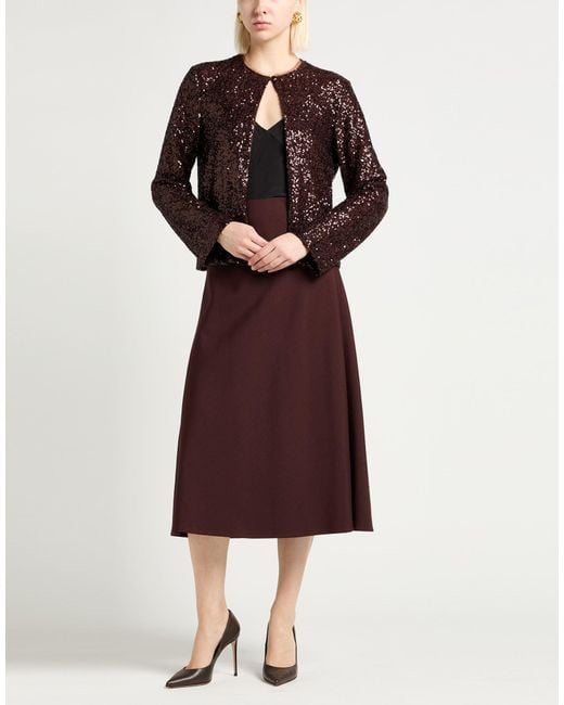 Compagnia Italiana Brown Jacket Polyester, Elastane