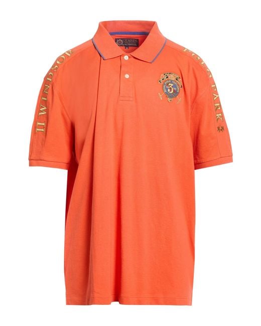 La Martina Orange Polo Shirt for men