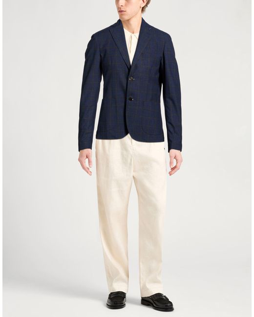 Bob Blue Blazer Polyester, Viscose, Elastane for men