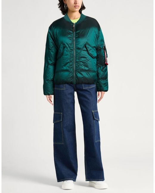 Alpha Industries Green Puffer Nylon