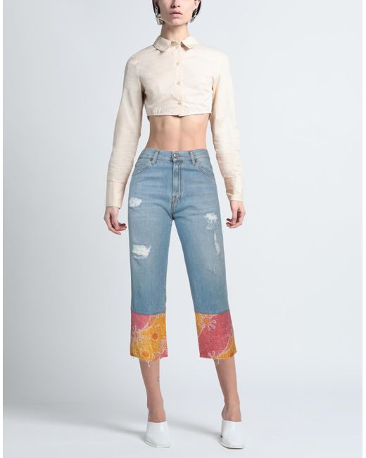 Roy Rogers Blue Cropped Jeans