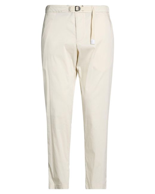 White Sand Natural Pants Cotton, Polyamide, Elastane for men