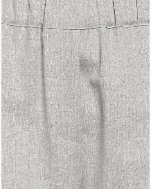 D.exterior Gray Light Pants Wool, Elastane