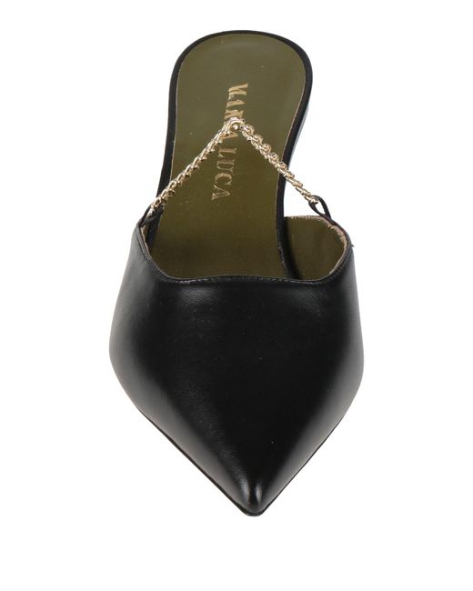 MARIA LUCA Black Mules & Clogs