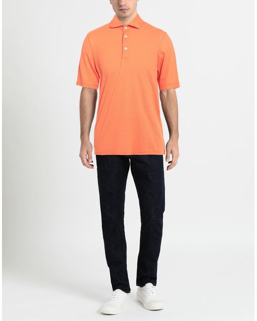 Gran Sasso Orange Polo Shirt for men