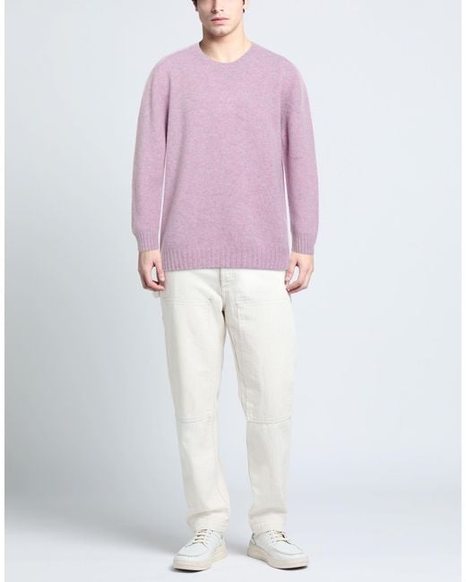 SHETLANDER'S Pink Sweater Virgin Wool for men
