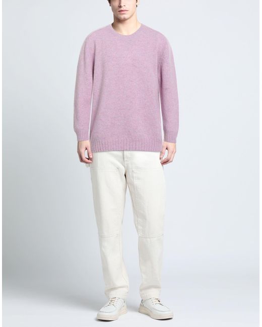 SHETLANDER'S Pink Sweater Virgin Wool for men