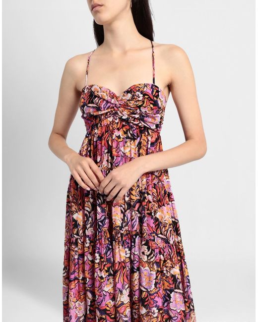 TOPSHOP Red Midi-Kleid