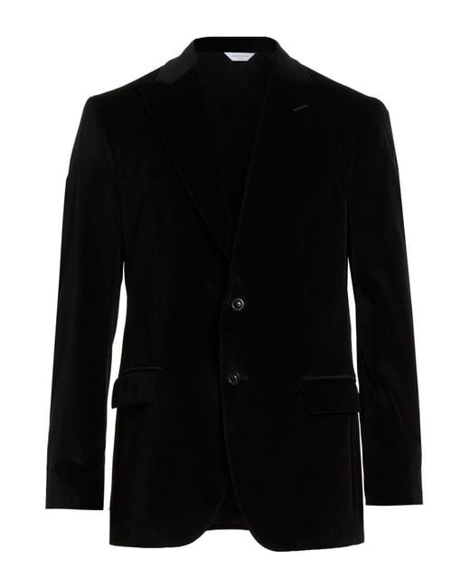 Boglioli Black Blazer Cotton, Elastane for men