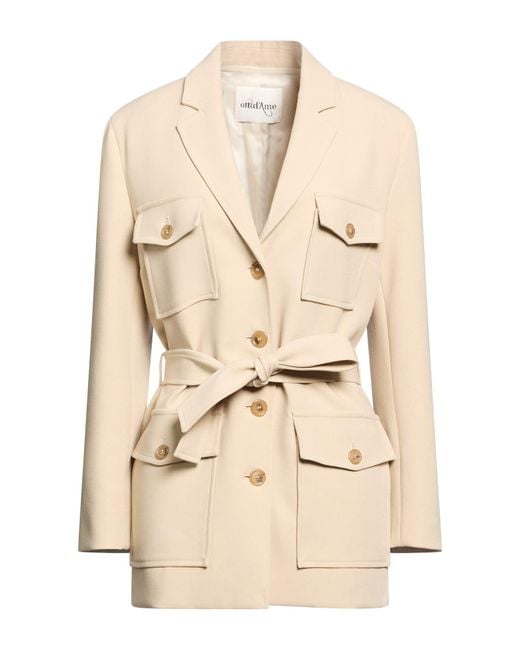 Ottod'Ame Natural Blazer Polyester, Viscose, Elastane
