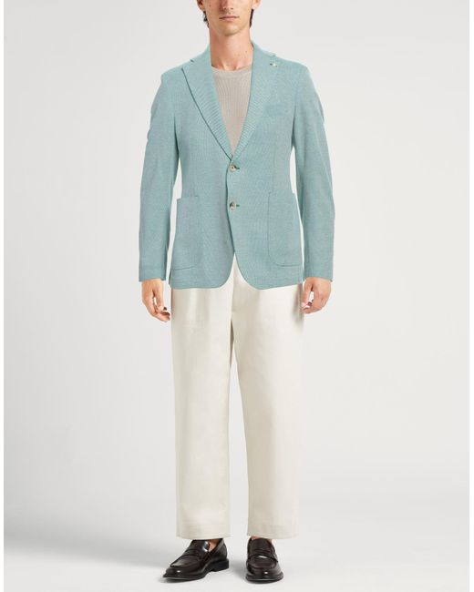 Manuel Ritz Green Blazer Cotton for men