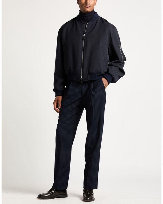 Jil Sander Black Jacket Wool, Ovine Leather for men