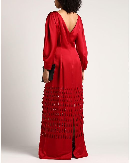 Alberta Ferretti Red Maxi-Kleid