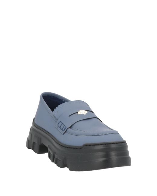 Pollini Gray Loafers Leather