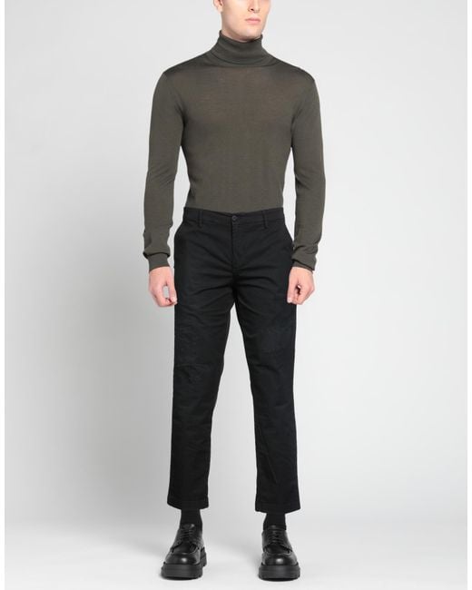 White Sand Black Trouser for men