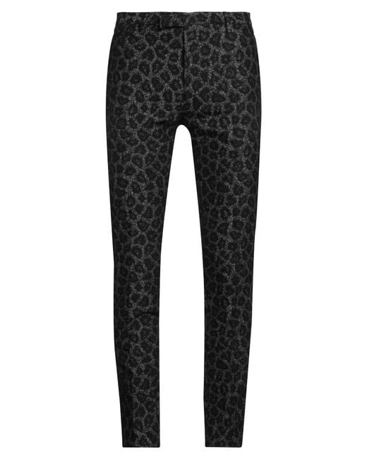 Brian Dales Black Charcoal Pants Cotton, Wool for men