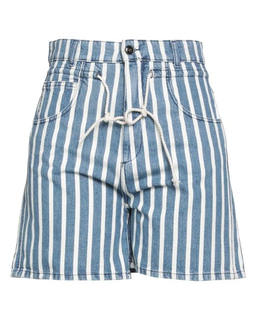 Semicouture Blue Denim Shorts