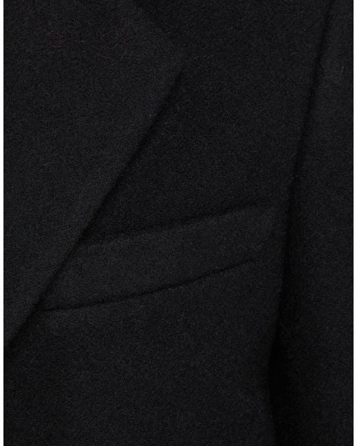 AMI Black Coat Wool