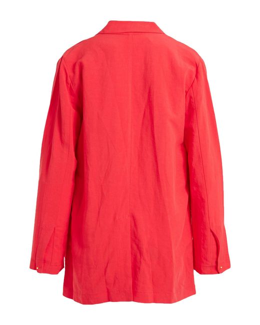 8pm Red Blazer Viscose, Linen