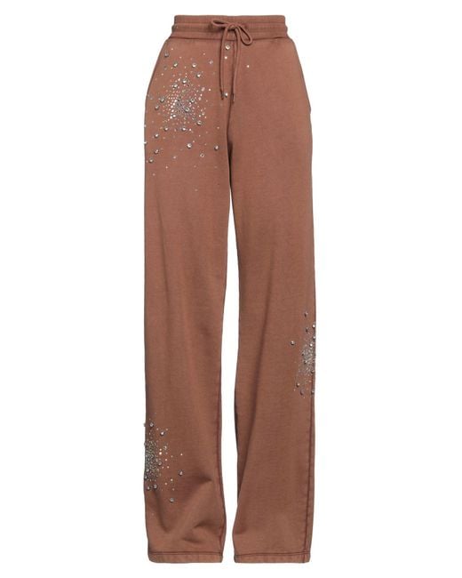 DES_PHEMMES Brown Pants Cotton