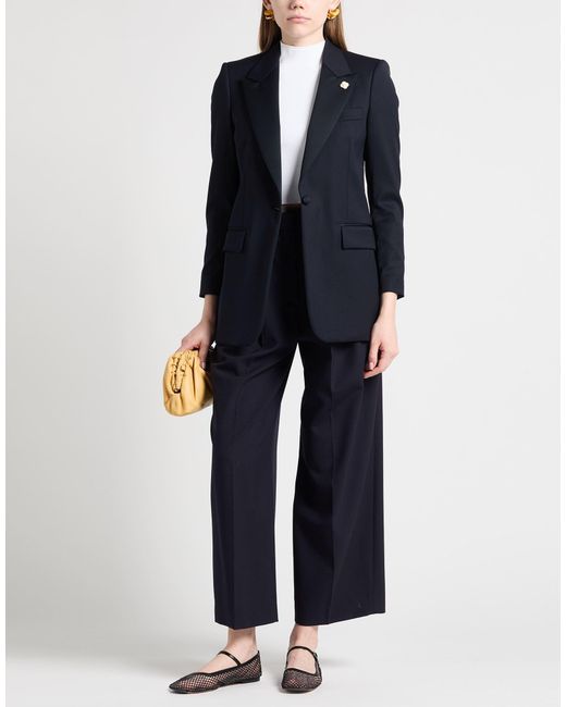 Lardini Black Midnight Blazer Wool, Elastane