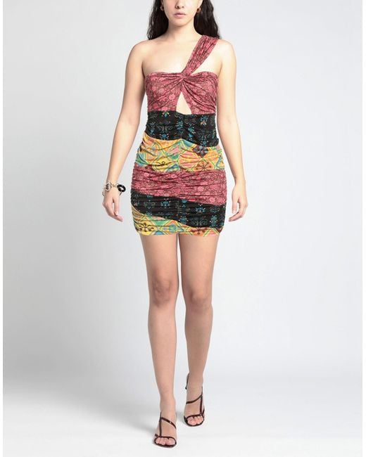 Akep Red Mini Dress Polyester, Elastane