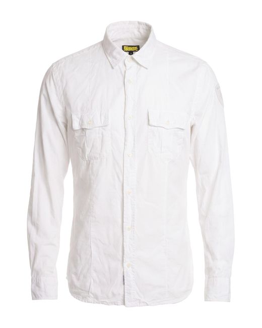 Blauer White Shirt Cotton for men