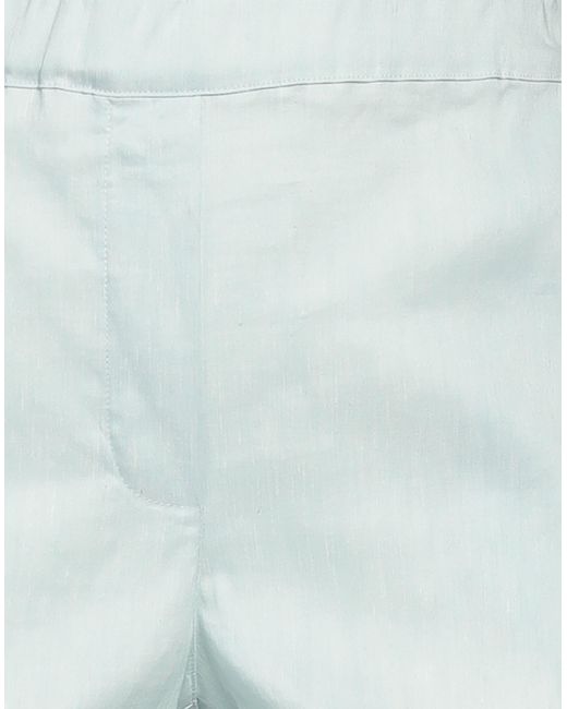 D.exterior White Pants Linen, Elastane